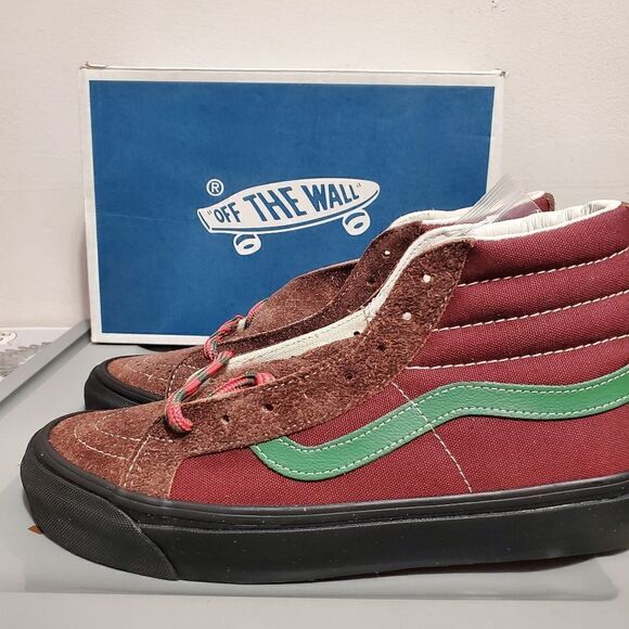VANS OG MENS SZ 8.5 SK8-HI LX HAIRY SUEDE RUSSET BROWN VN0A4BVBTIX SNEAKERS - Picture 3 of 14